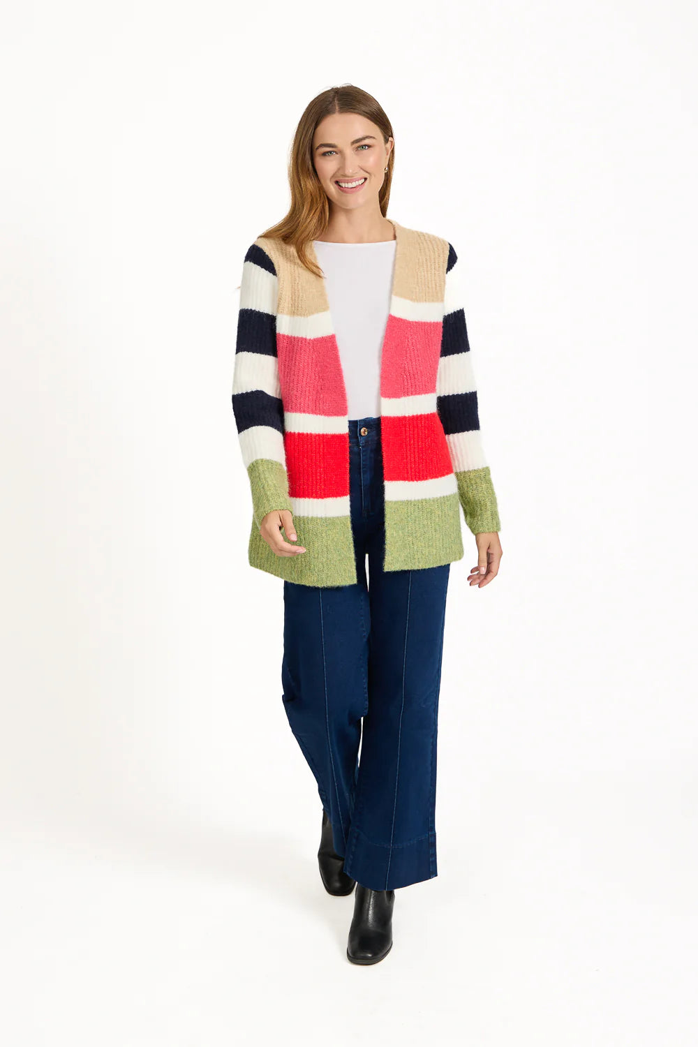 Mudflower 658 Striped Cardigan