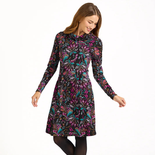 Mudflower 724 Cowl Neck Dress