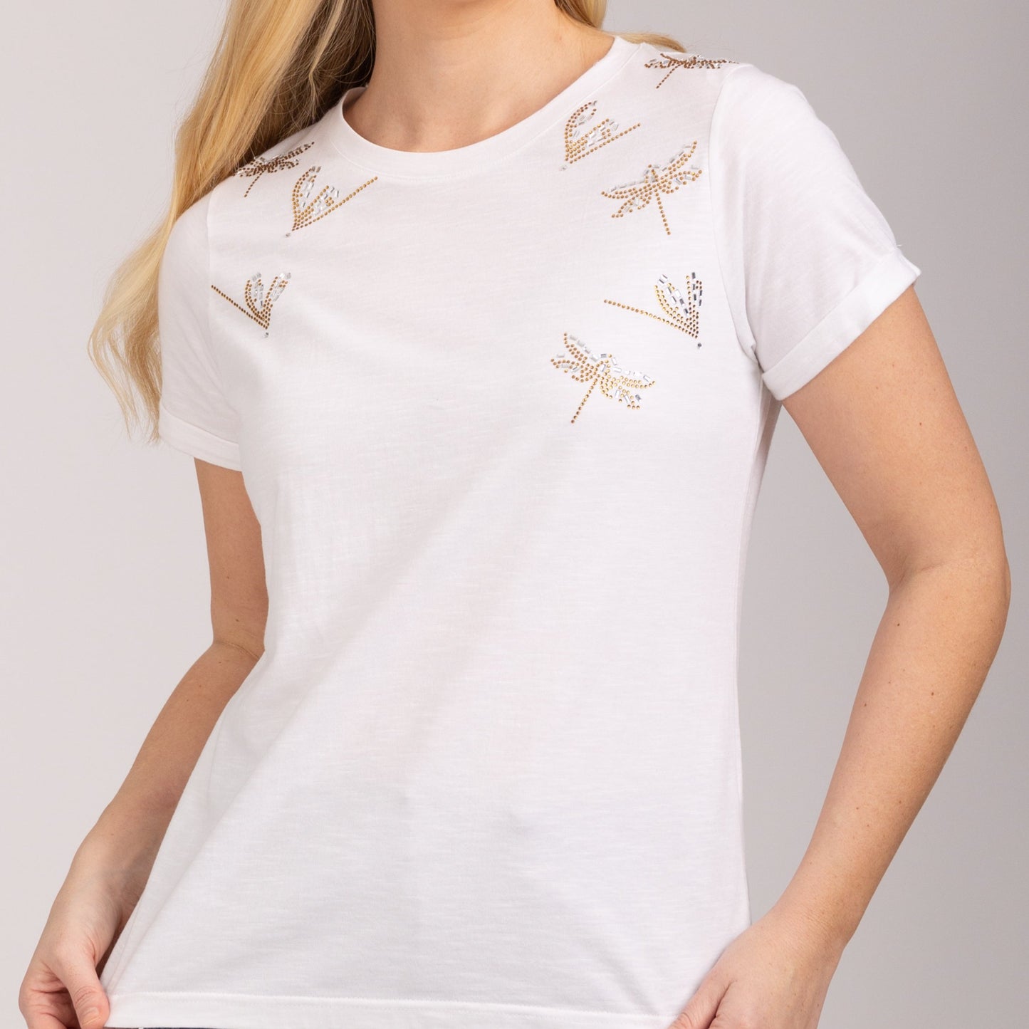 Mudflower Diamante Dragonfly T Shirt
