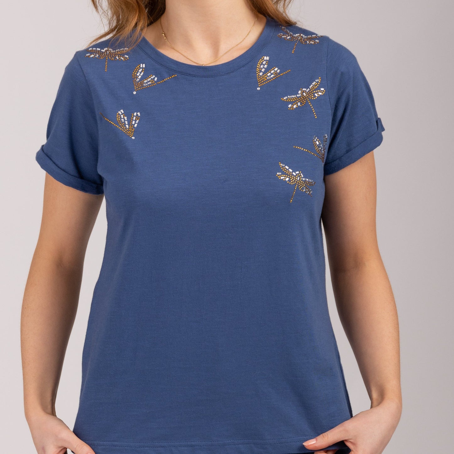 Mudflower Diamante Dragonfly T Shirt