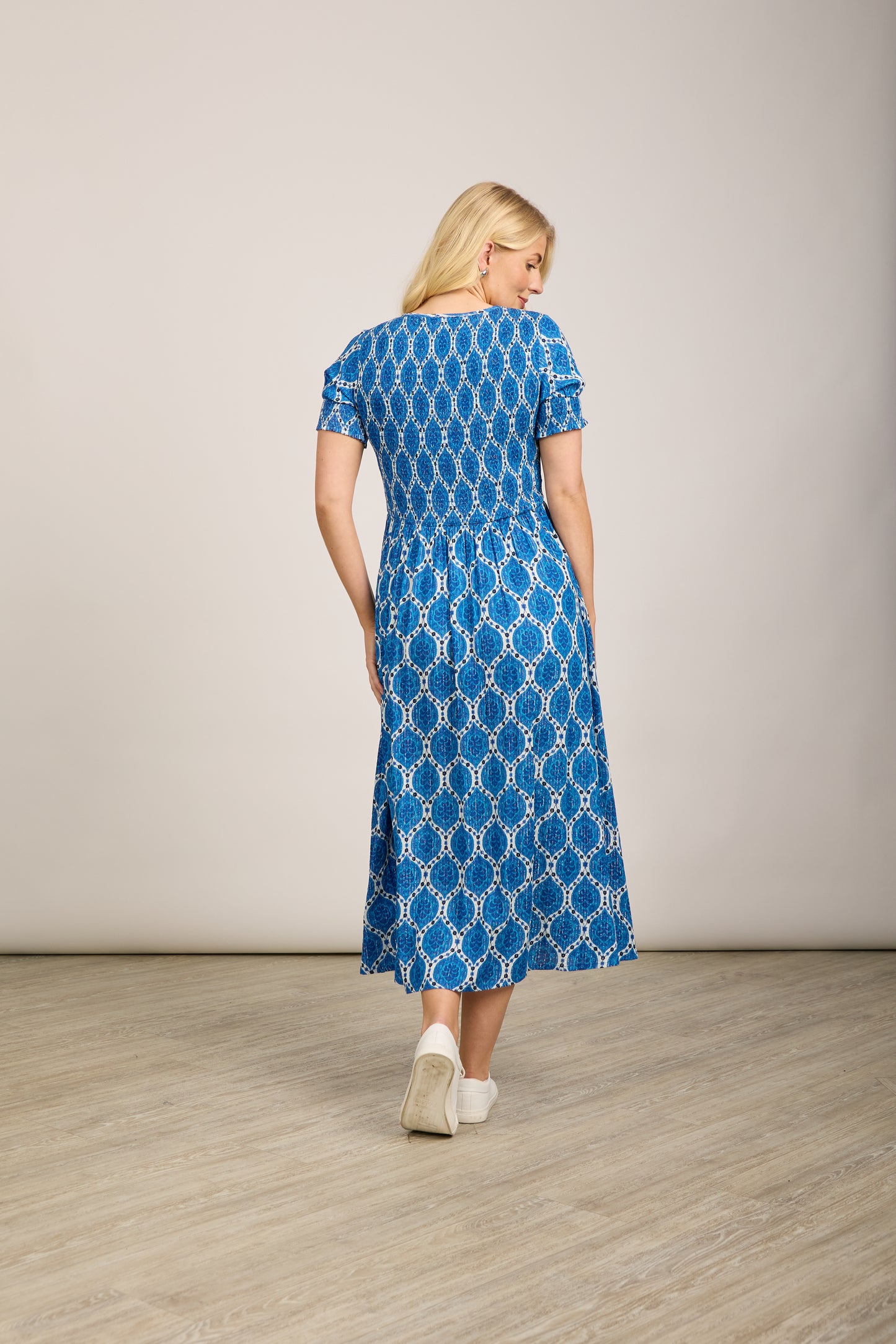 Mudflower Diamond Print Dress