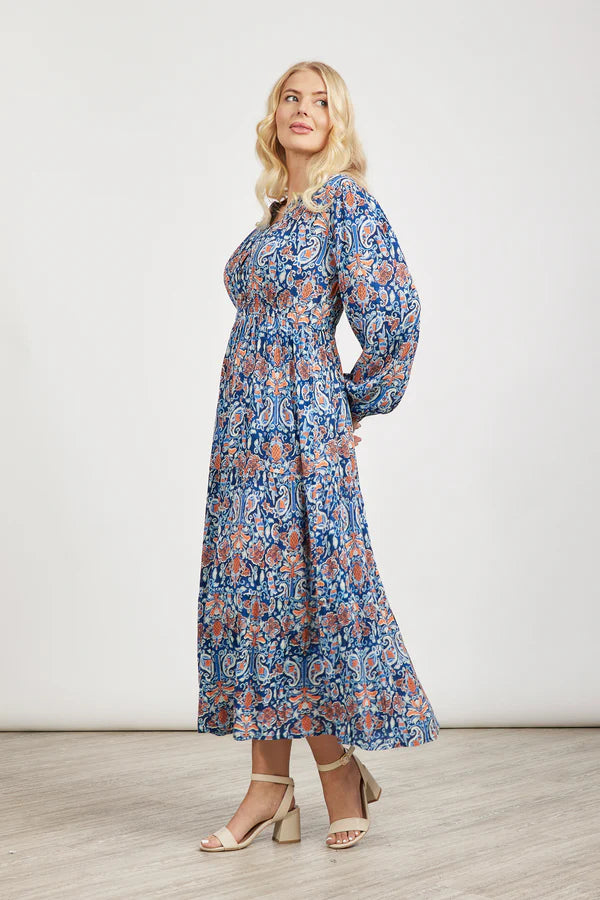 Mudflower Parrot Print Dress