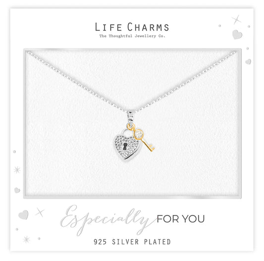 Life Charms Heart & Key Necklace N03