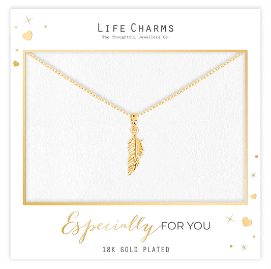 Life Charms Feather Necklace N15G
