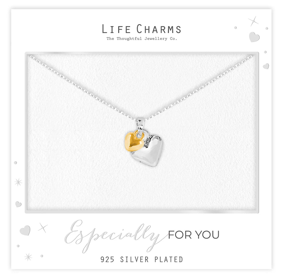 Life Charms Puffed Hearts Necklace N21