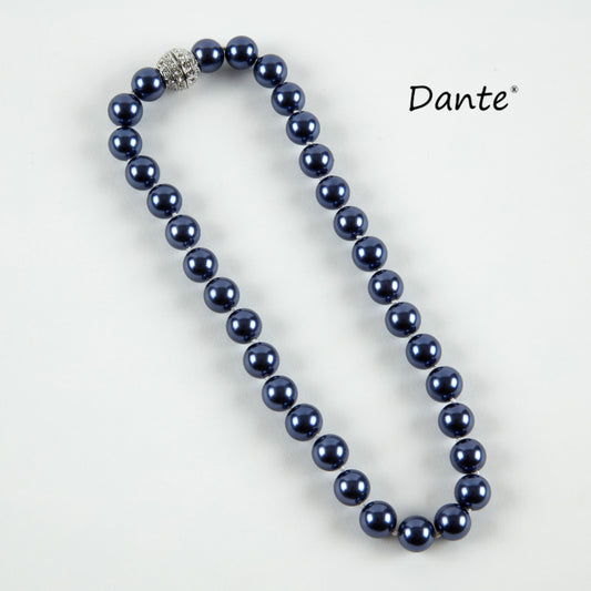 Dante NL15315 French Navy Big Pearl Magnetic Necklace