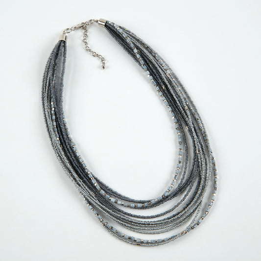 Dante Silver bead necklace