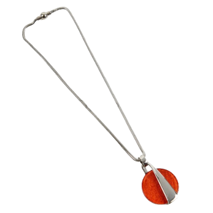 Dante Red circle stone necklace