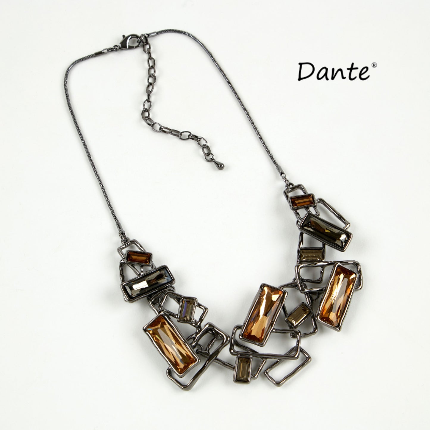 Dante Pewter and Bronze Abstract Necklace