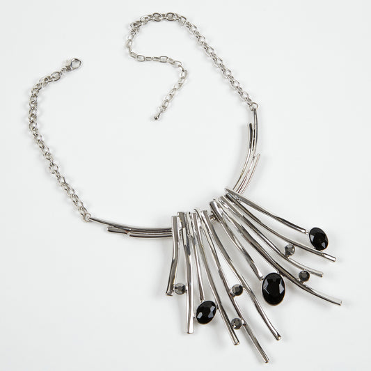 Dante Structured Silver necklace