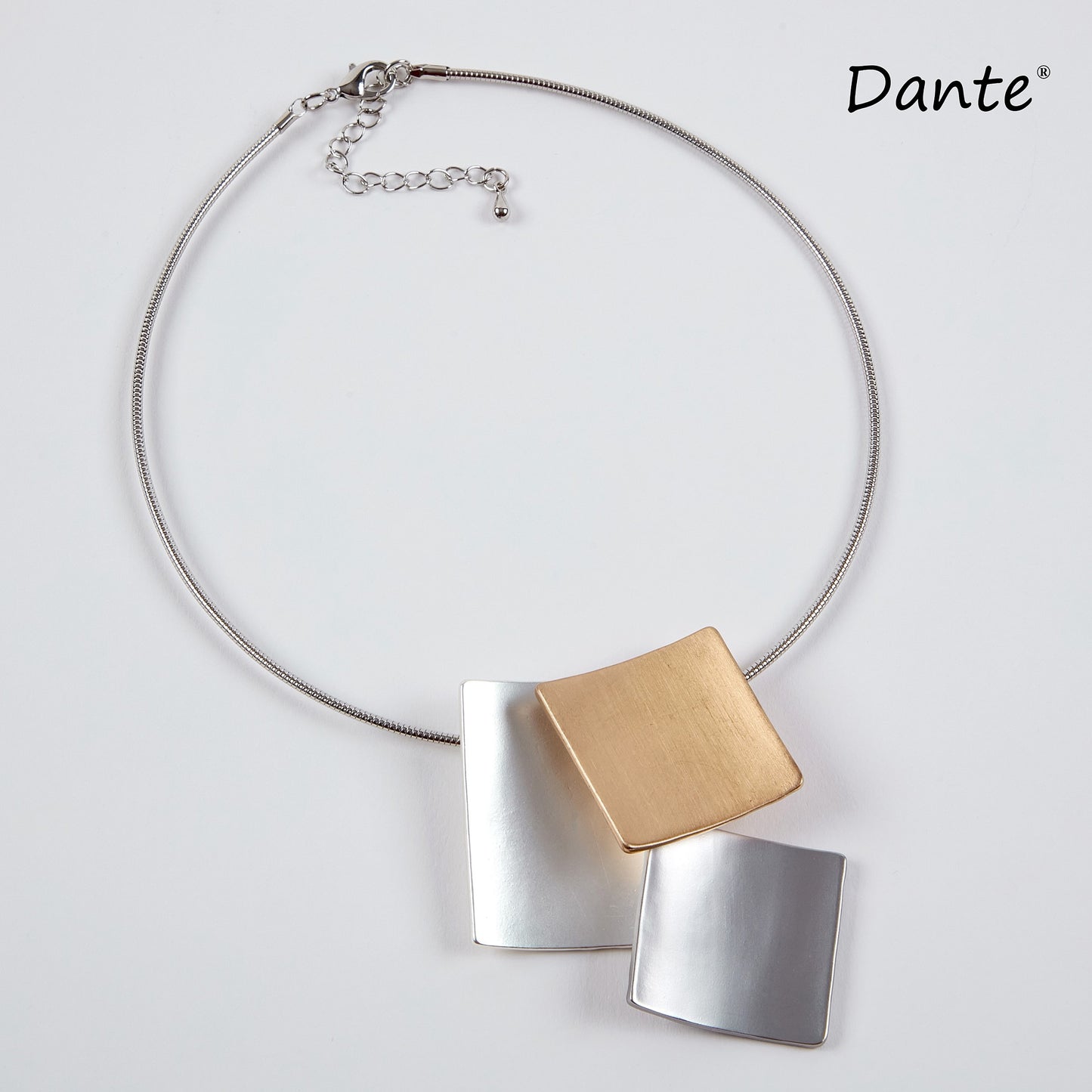 Dante Silver And Gold Abstact Necklace