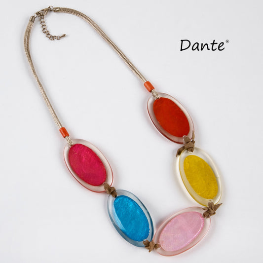 Dante NL5511 Multi coloured Disc necklace