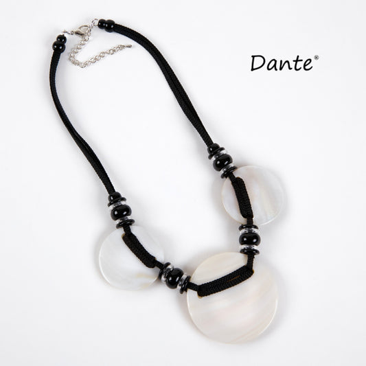 Dante NL5732 Black and White Cord Necklace