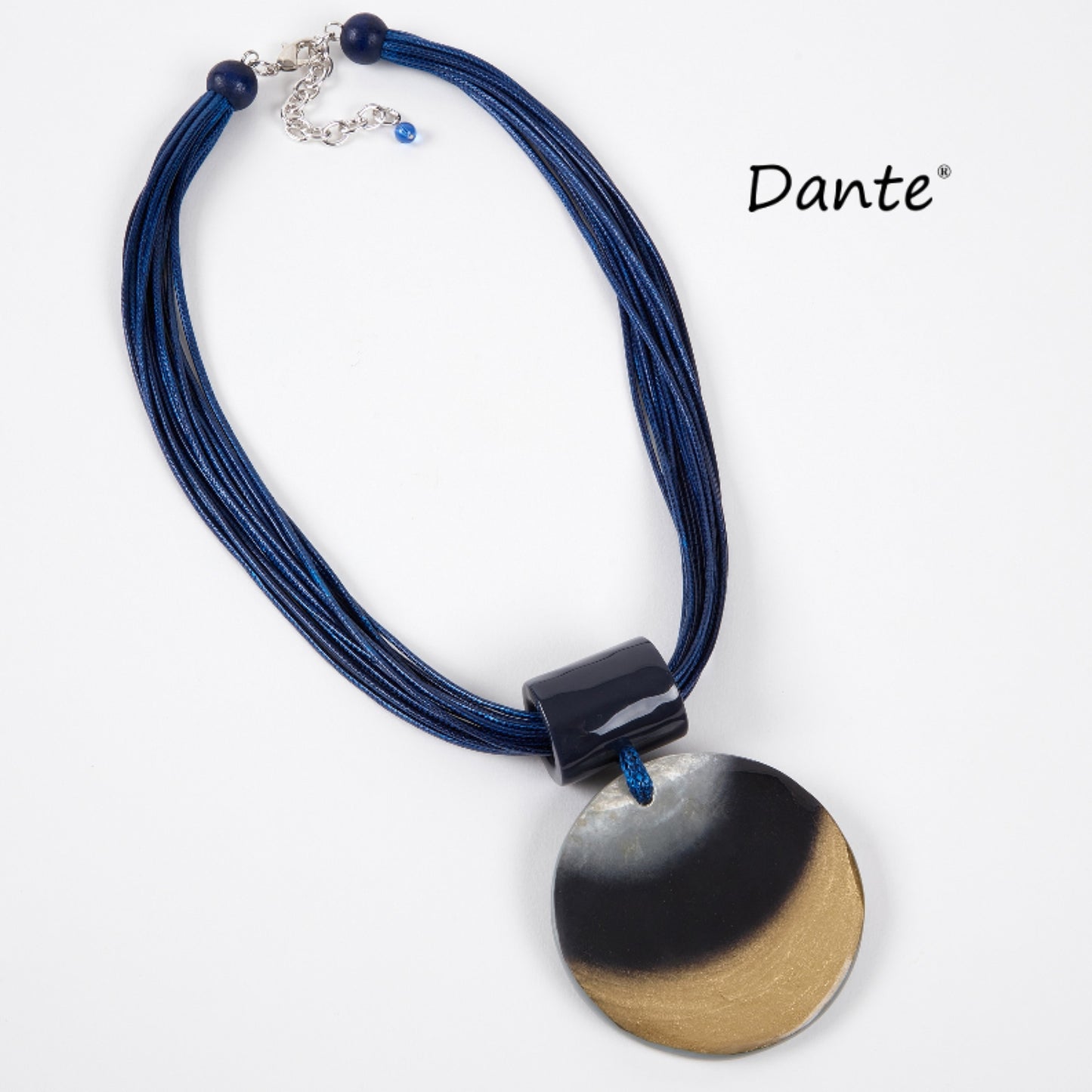 Dante NL70312 Navy Cord Disc Necklace