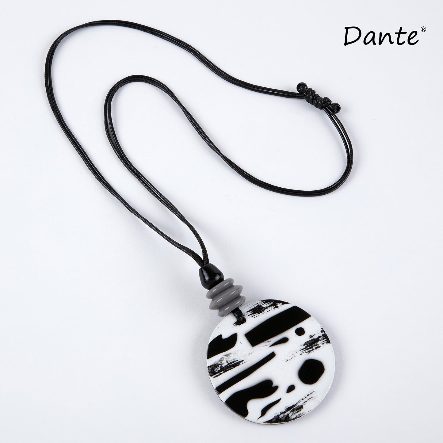 Dante Black and White Rope Necklace NL70816