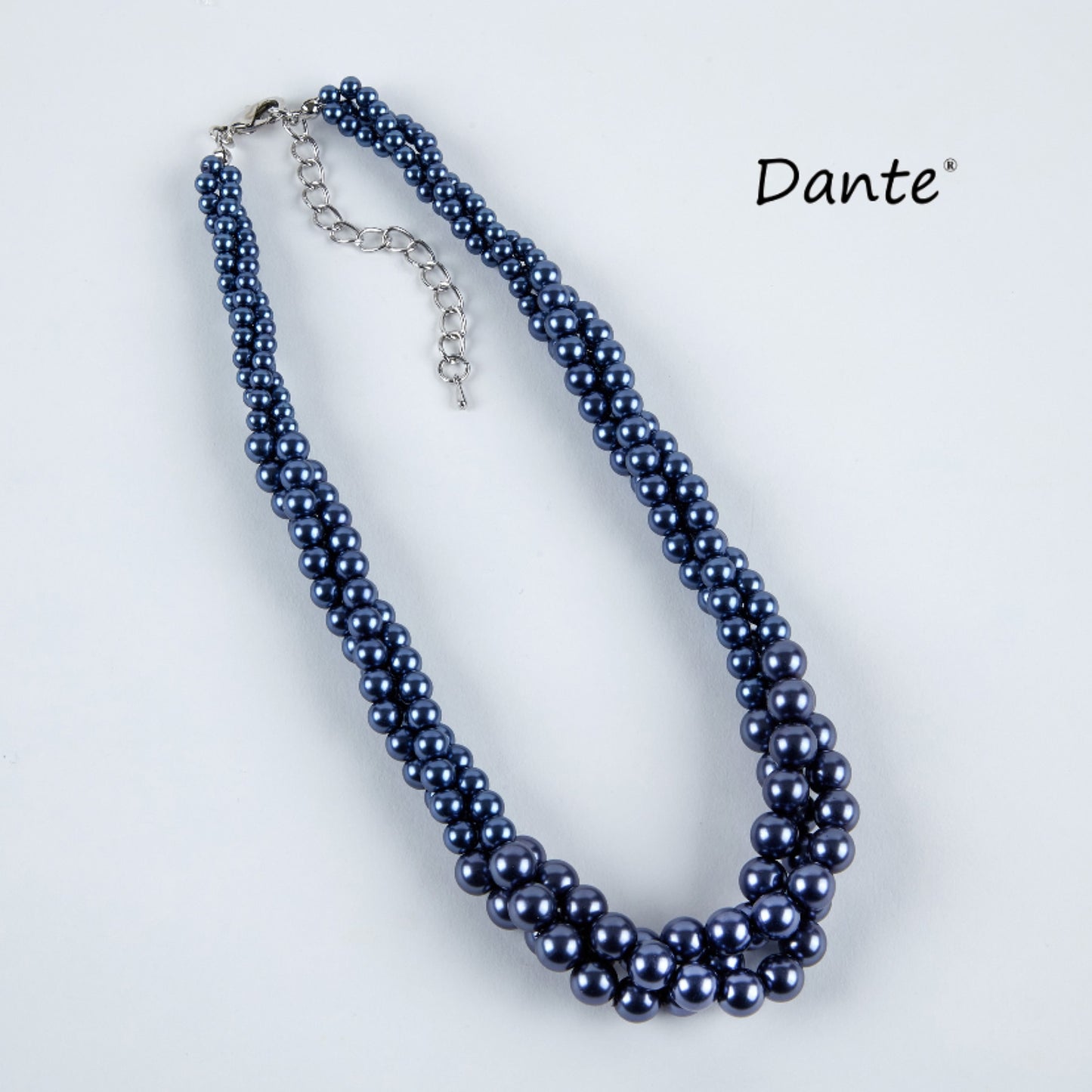 Dante Navy Pearl Triple Stand Necklace