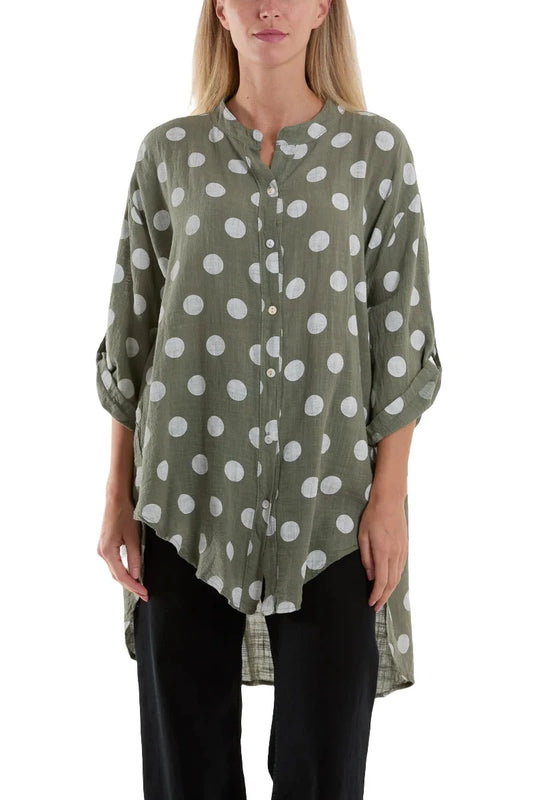 Polka Dot Cotton Shirt