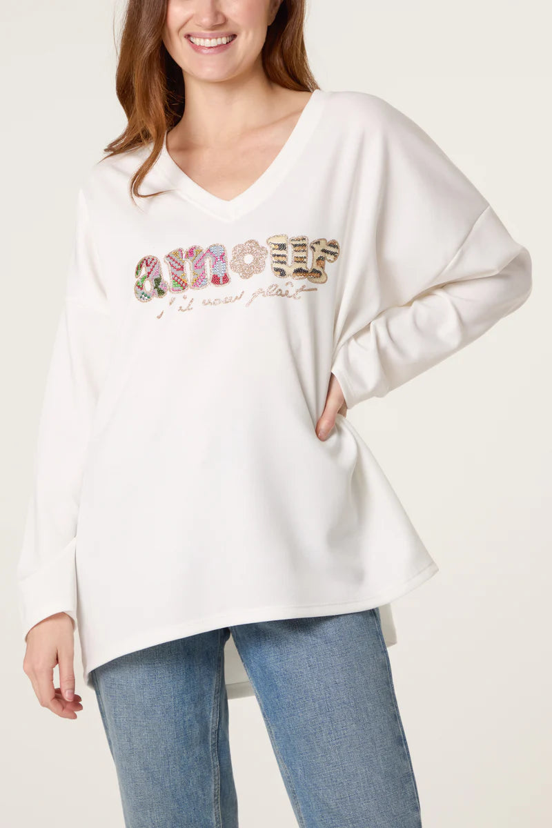 NOL NV6084IT V-Neck Amor Top