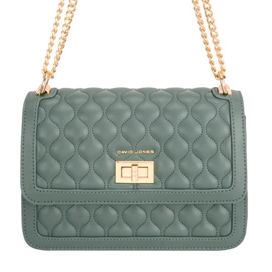 David Jones Chain handle bag with quilted front