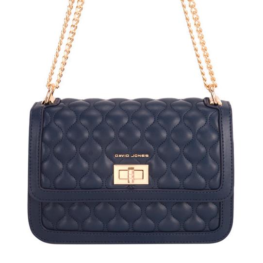 David Jones Chain handle bag with quilted front