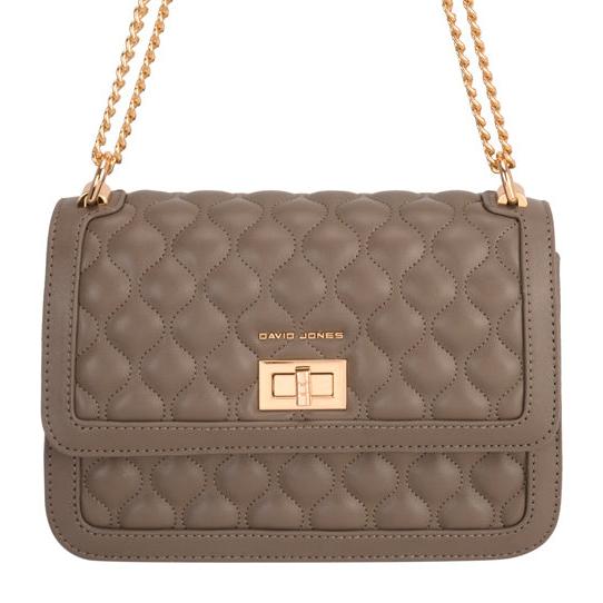 David Jones Chain handle bag with quilted front