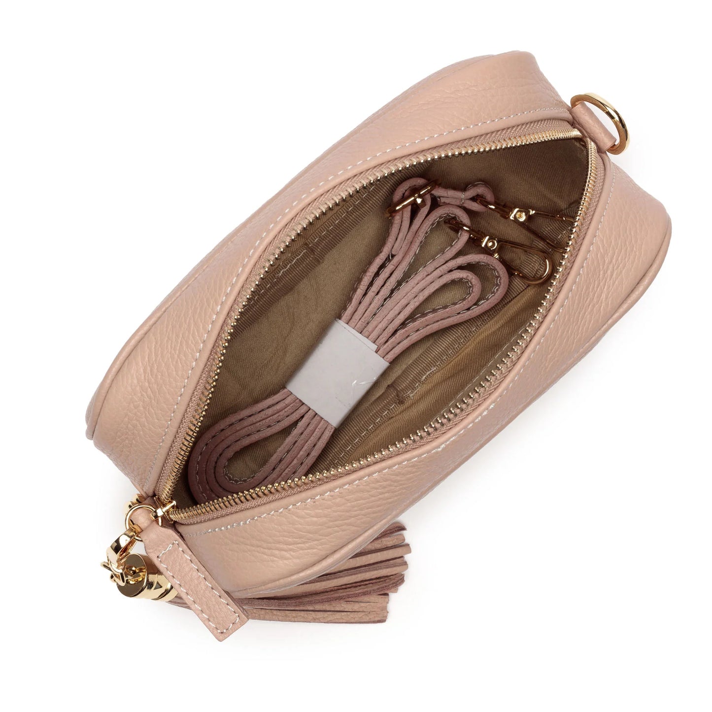 Elie Beaumont Nude Leather Crossbody Bag