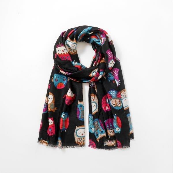 Butterfly Owl Print Scarf