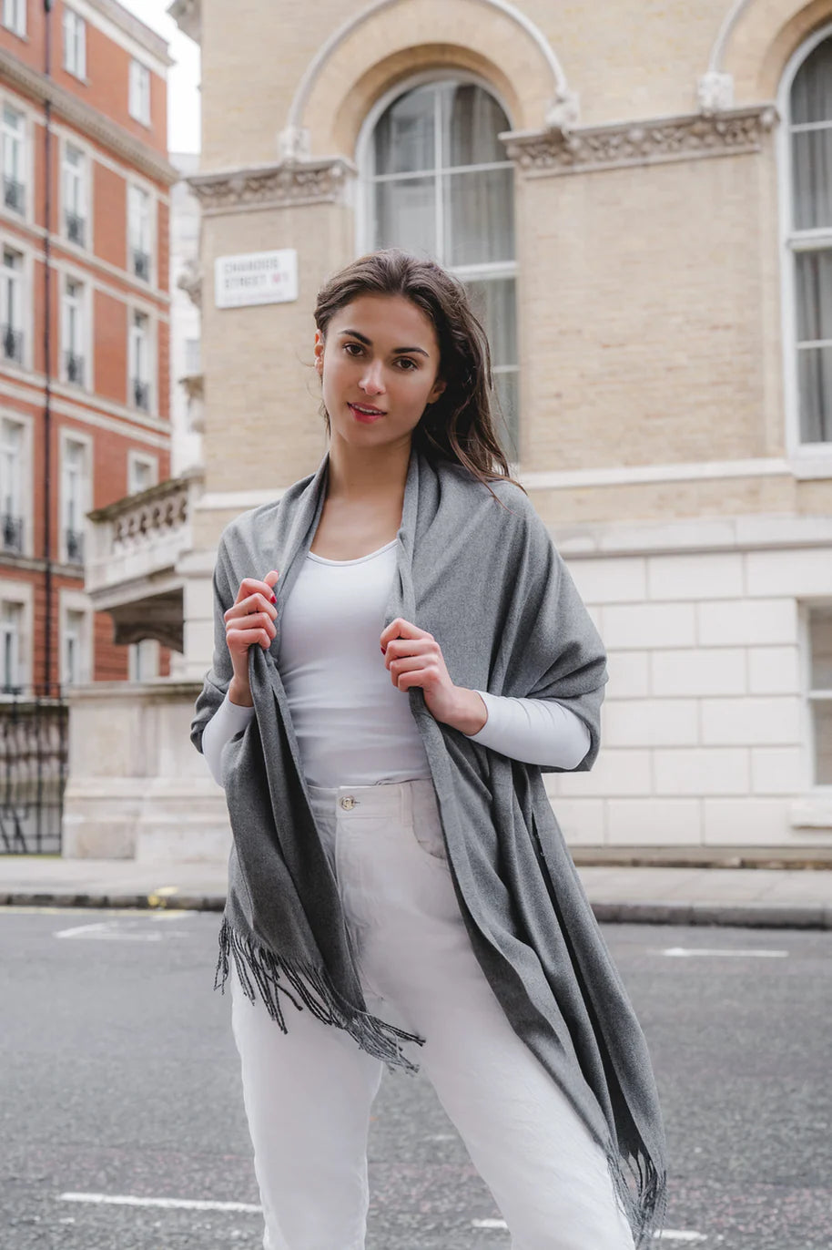 Park Lane PAS Celine Pashmina in Silver & Greys