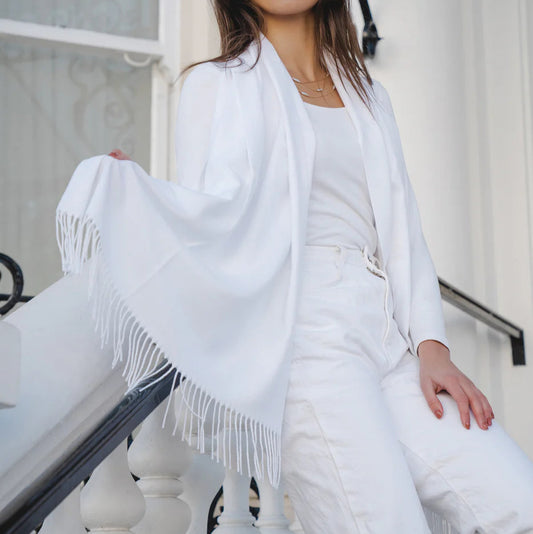 Park Lane PAS Celine Pashmina in White & Creams