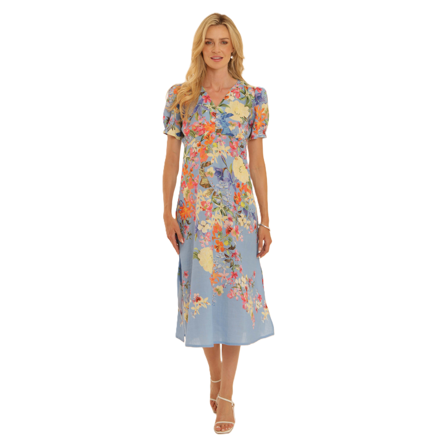 Pomodoro 62618 Tropical Flower Tea Dress