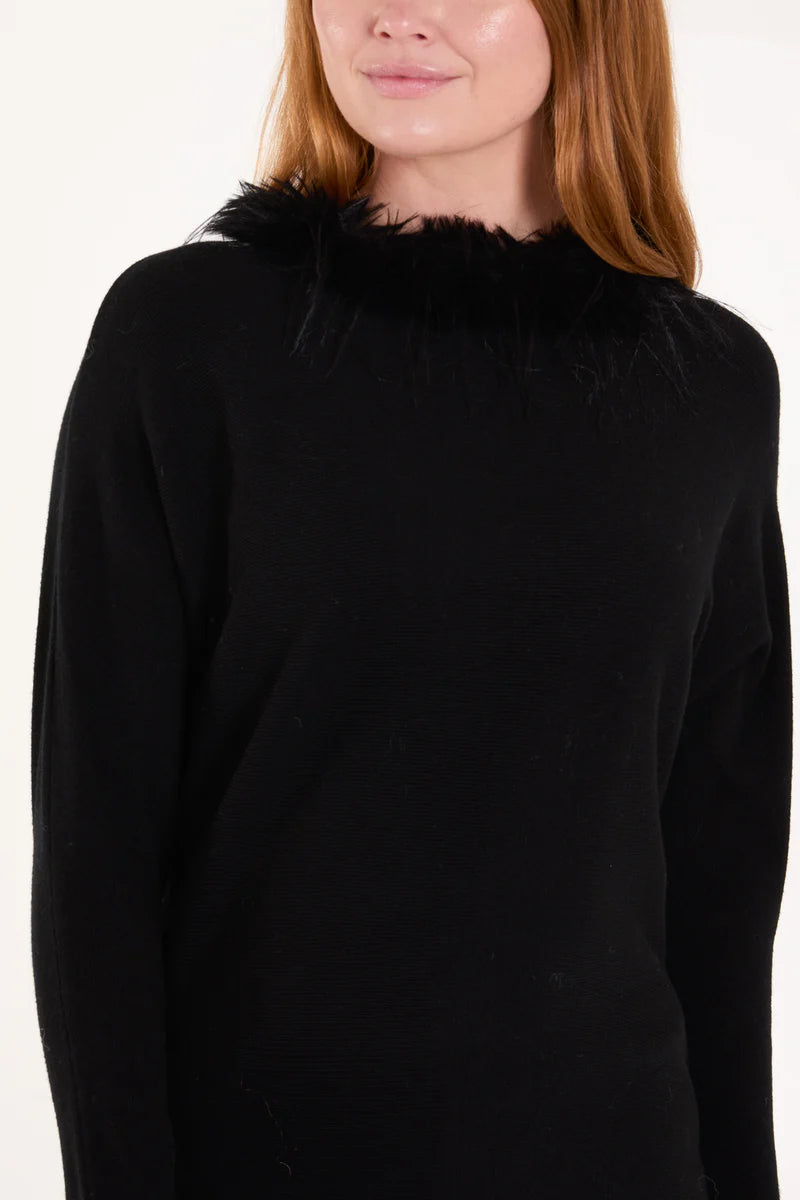 Paramour PK8012 Fluffy Collar Jumper