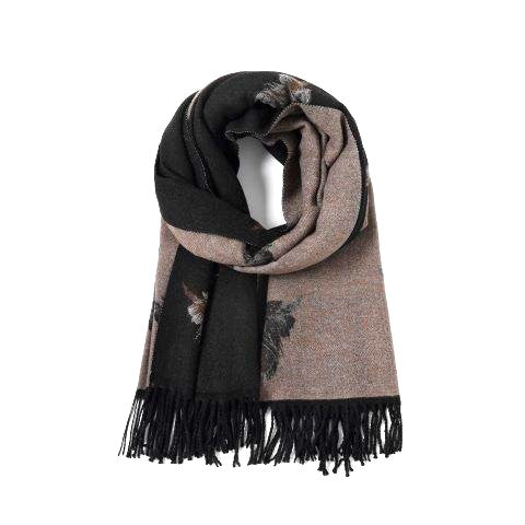 Butterfly Reversible Highland Cow Scarf