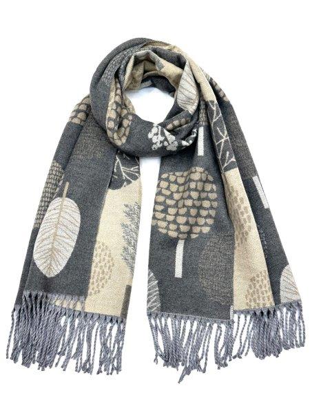 Butterfly Reversible Tree Print Scarf