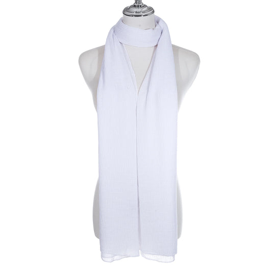 Park Lane SC1212 White Crinkle Wrap Scarf