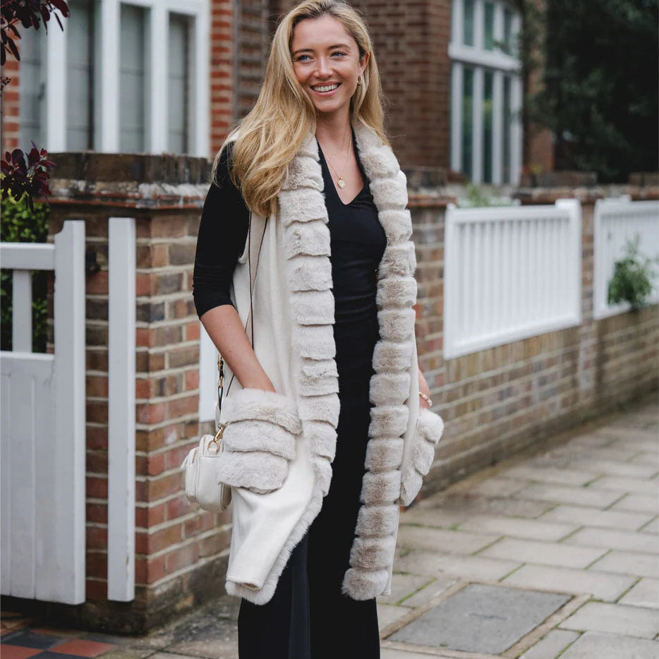 Park Lane Faux Fur Trim Gilet SC1434