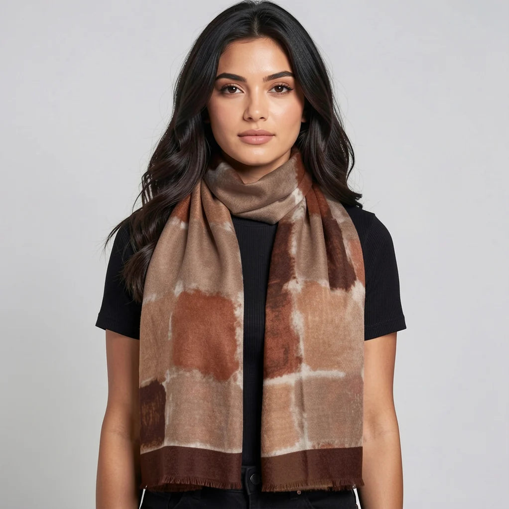 Park Lane SC2098 Toffee Patterned Scarf
