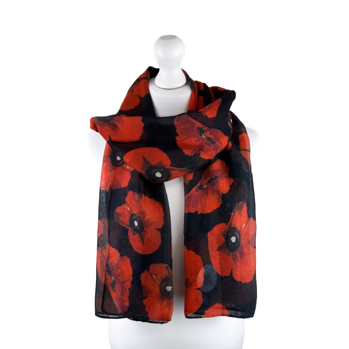 SHLP1330 Poppy Print Scarf