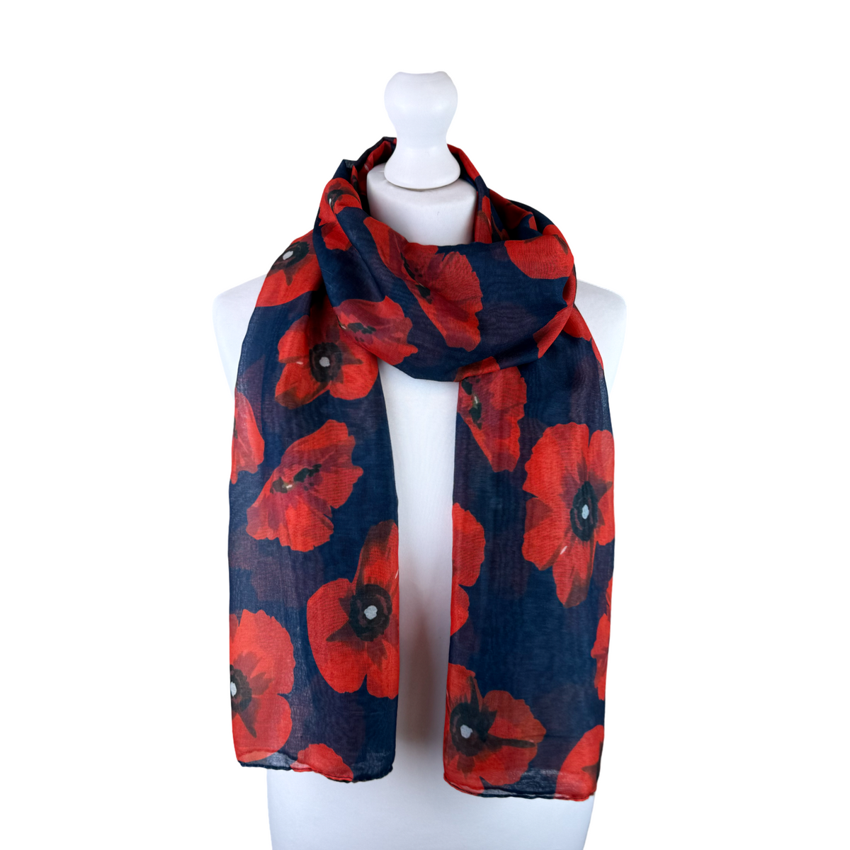 SHLP1330 Poppy Print Scarf