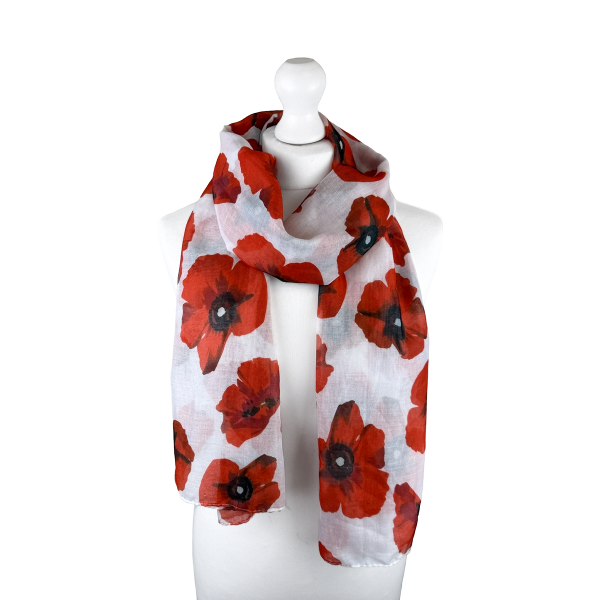 SHLP1330 Poppy Print Scarf