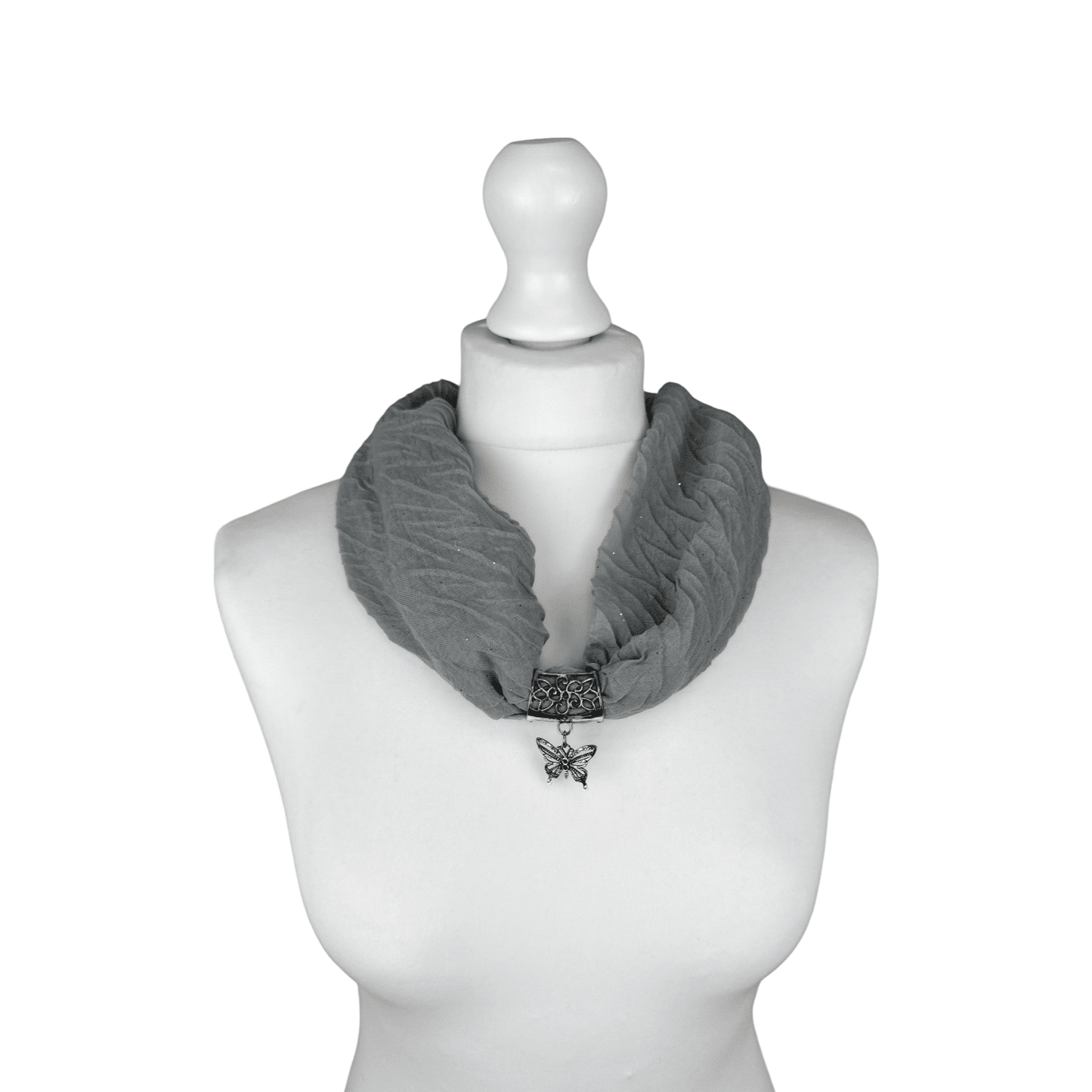 Magnetic Scarf with Charm and Glitter