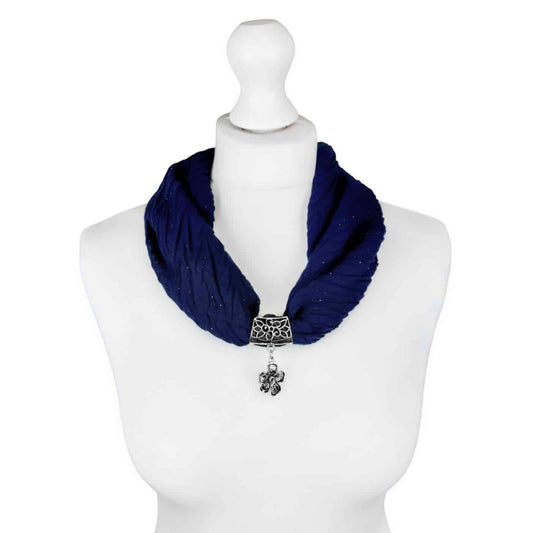 Magnetic Scarf with Charm and Glitter