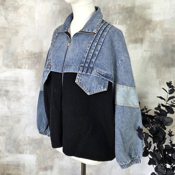 Tempest STELLA08 Zip Front Dual Fabric Jacket with Vintage Wash