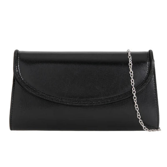 Koko TD330 Black Metallic Clutch Bag with sparkle edge
