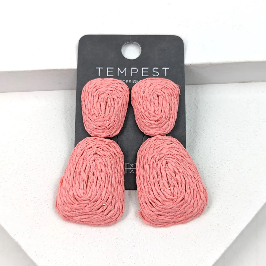 Tempest Pink Twine earrings