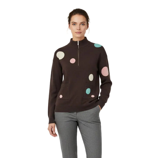 Alice Collins Kitty Polka Dot Pullover