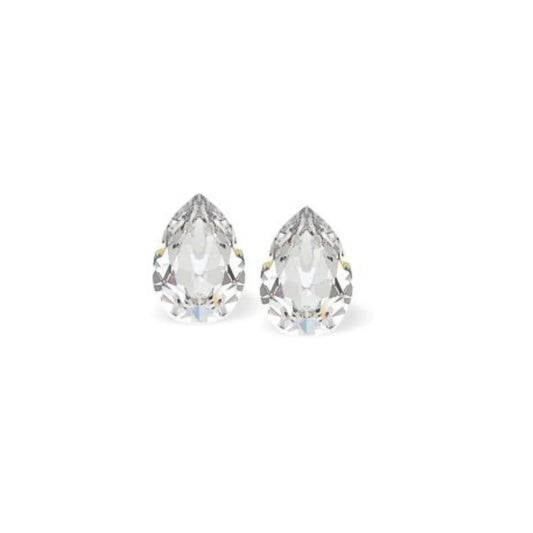 Byzantium Collection Pear Crystal Stud Earrings