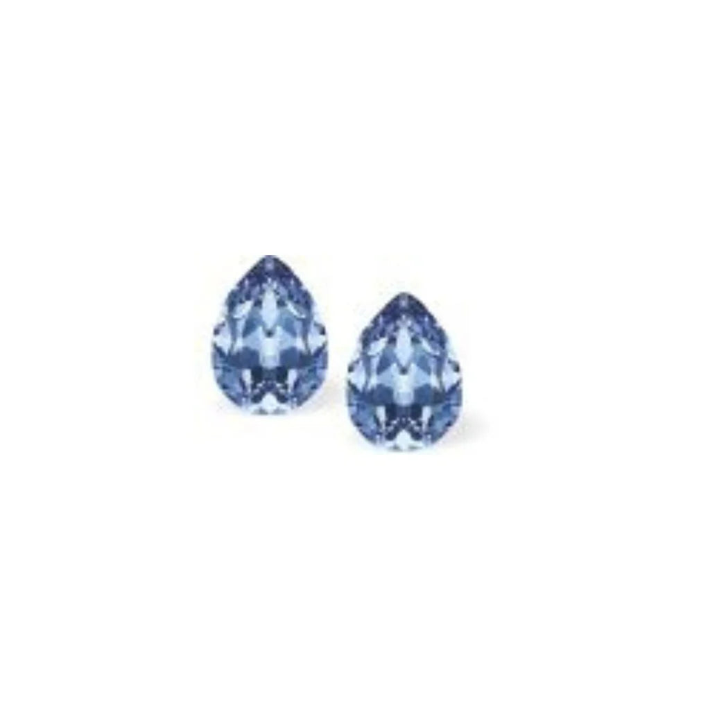 Byzantium Collection Pear Crystal Stud Earrings