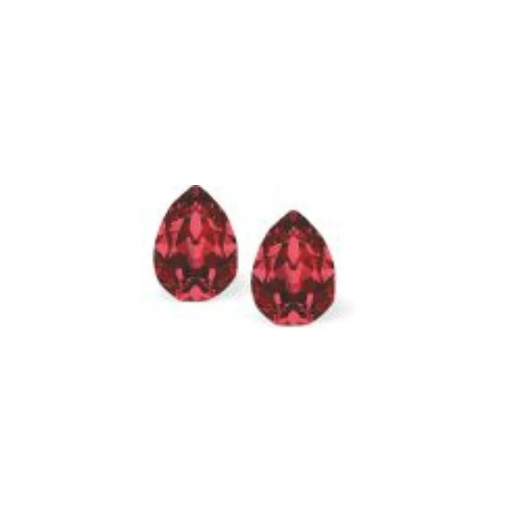 Byzantium Collection Pear Crystal Stud Earrings
