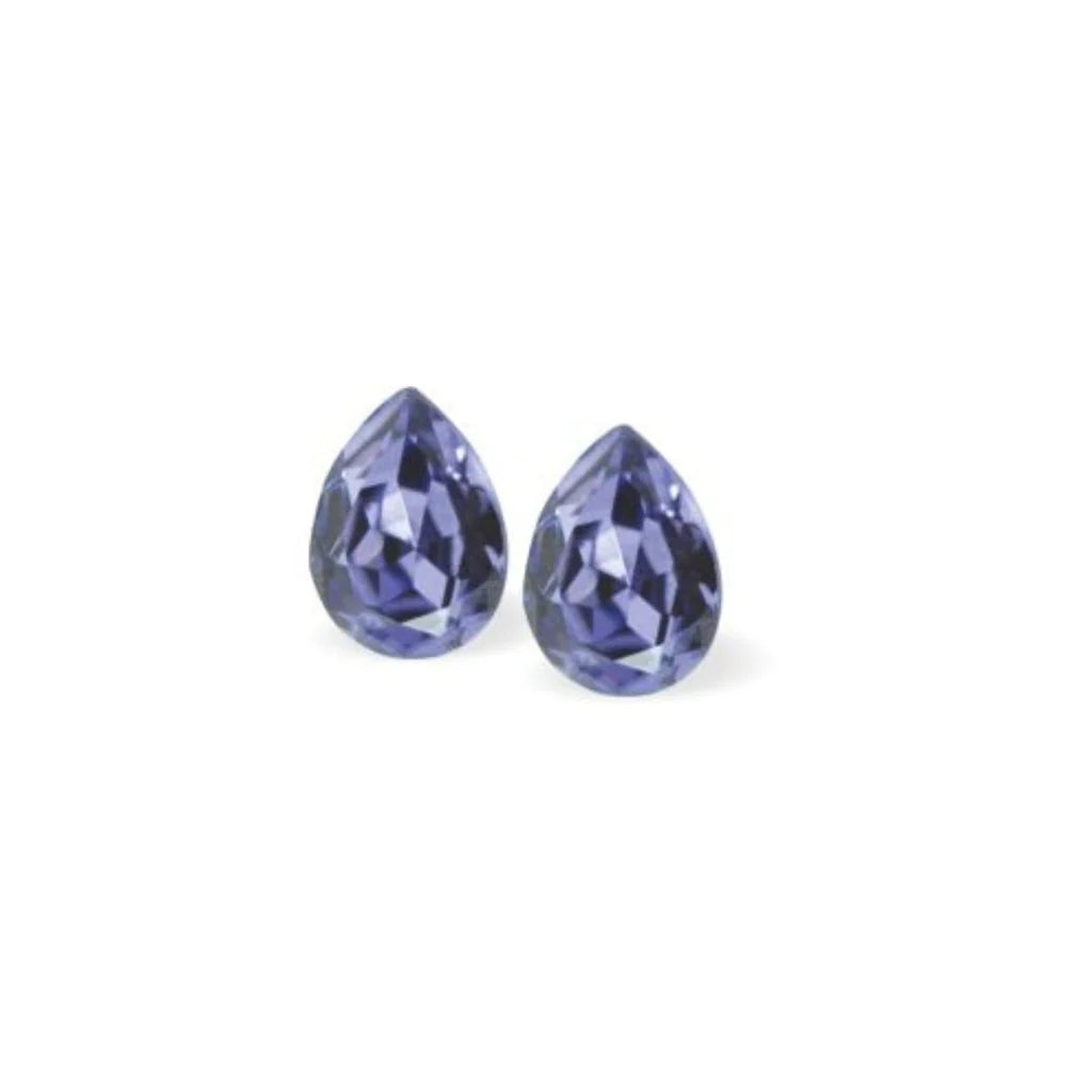 Byzantium Collection Pear Crystal Stud Earrings