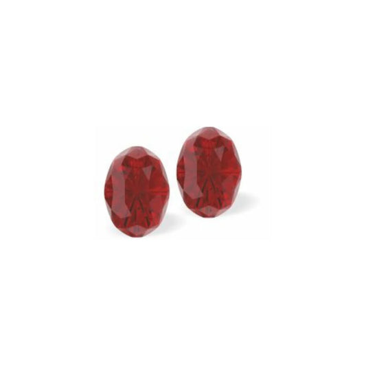 Byzantium Collection Mystic Oval Stud Scarlet 436 Scarlet Red